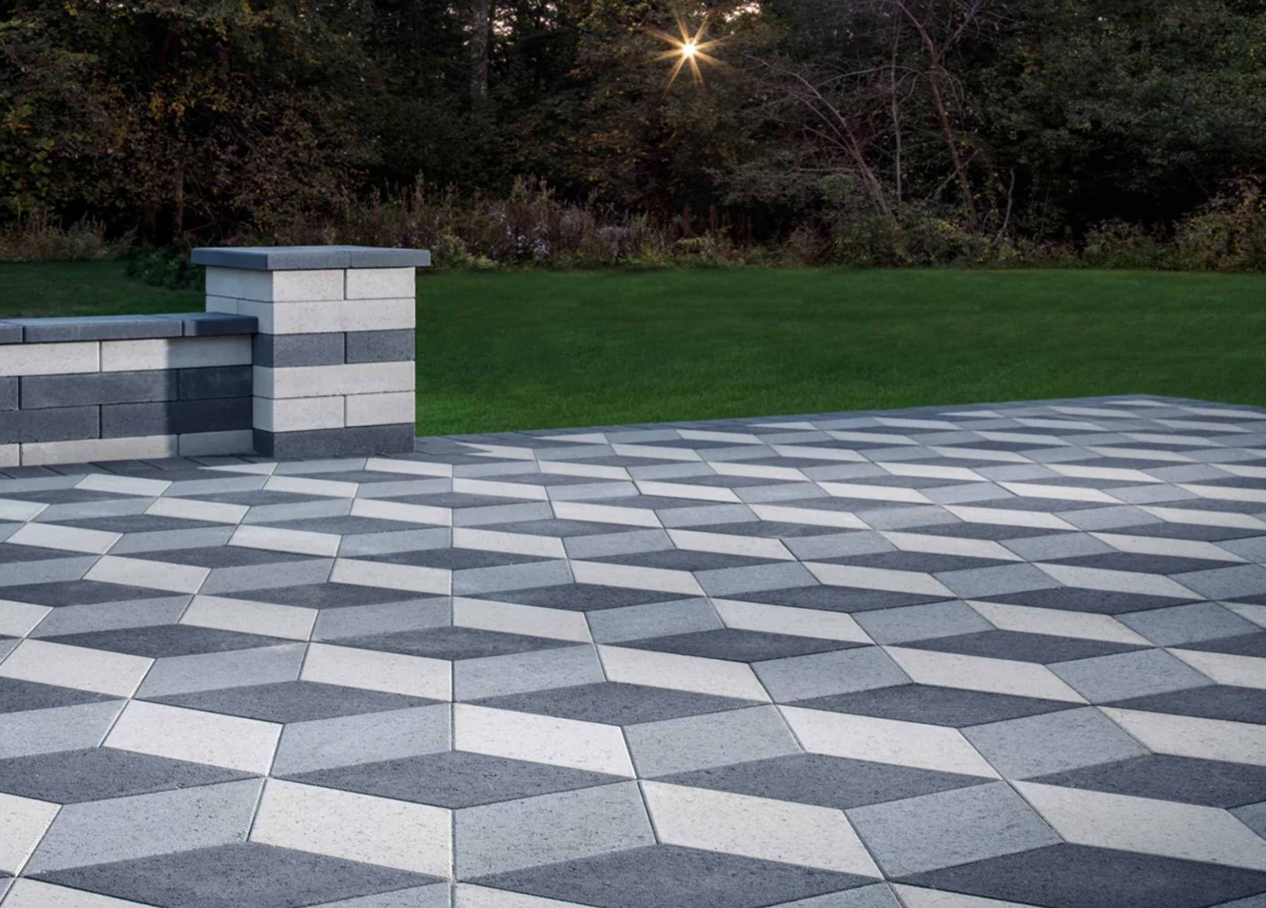 Patio with color-integrated finish